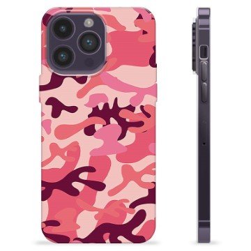 Funda de TPU para iPhone 14 Pro Max - Camuflaje Rosa