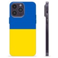 Funda TPU con bandera de Ucrania para iPhone 14 Pro Max - Amarillo y azul claro