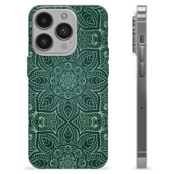 Funda de TPU para iPhone 14 Pro - mandala Verde