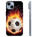 Funda de TPU para iPhone 14 - Pelota de Fútbol en Llamas