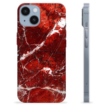 Funda de TPU para iPhone 14 - Mármol Rojo