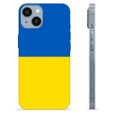 Funda TPU con bandera de Ucrania para iPhone 14 - Amarillo y azul claro