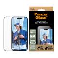 Protector de pantalla iPhone 15/16 PanzerGlass Aluminum Frame Ultra-Wide Fit - 9H - Borde negro