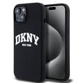 Funda iPhone 15 DKNY Liquid Silicone Arch Logo - Compatible con MagSafe - Negro