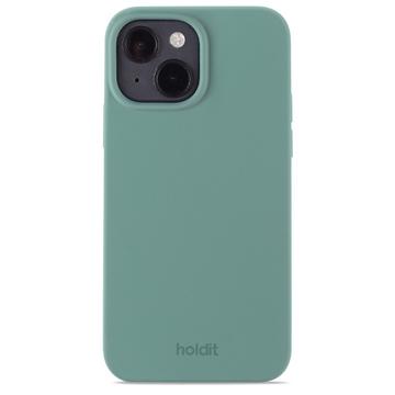 Funda de silicona Holdit iPhone 15 - Verde musgo