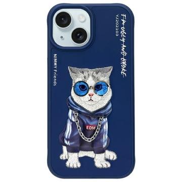 Funda para iPhone 15 Nimmy Friends Glasses Cool Cat