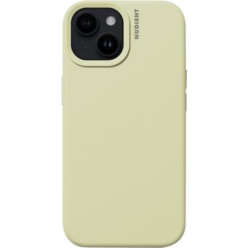 Funda de silicona iPhone 15 Nudient Base - Amarillo