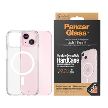 Funda PanzerGlass HardCase MagSafe para iPhone 15 - Compatible con D3O - Transparente