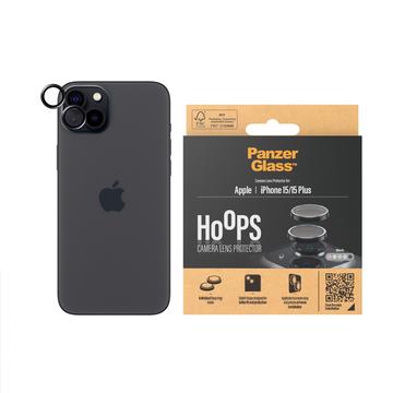 Protector de lente de cámara iPhone 15 PanzerGlass Hoops - Negro