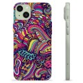 Funda de TPU para iPhone 15 Plus - Flores Abstractas