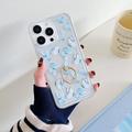 Funda de TPU Mariposa con Anillo para iPhone 15 Pro - Azul claro