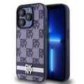 Funda DKNY Patrón de cuadros y rayas para iPhone 15 Pro - Azul