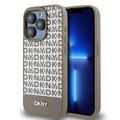 Funda para iPhone 15 Pro DKNY Repeat Pattern Bottom Stripe - Compatible con MagSafe