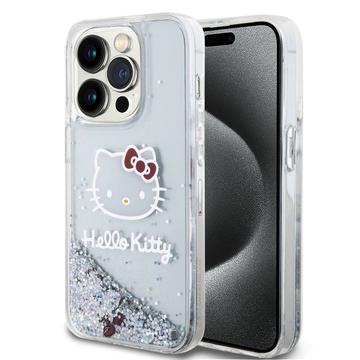 Funda iPhone 15 Pro Hello Kitty Liquid Glitter Charms - Transparente