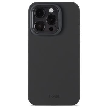 Funda de silicona Holdit iPhone 15 Pro - Negra