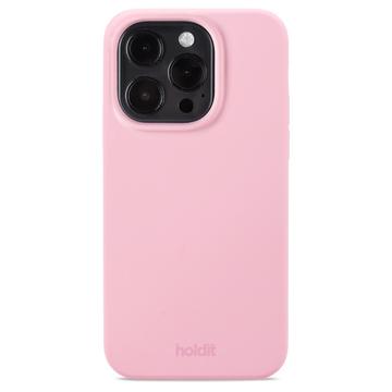 Funda de silicona Holdit iPhone 15 Pro - Rosa