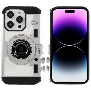 Funda híbrida estilo cámara para iPhone 15 Pro Max