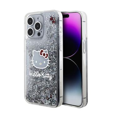 Funda iPhone 15 Pro Max Hello Kitty Liquid Glitter Charms - Transparente