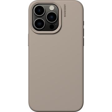 Funda de silicona Nudient Base para iPhone 15 Pro Max - Beige