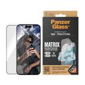 Protector de pantalla iPhone 15 Pro Max PanzerGlass Matrix D3O UWF con AlignerKit - Borde negro