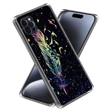 Carcasa de TPU Stylish Ultra Fina para iPhone 15 Pro Max - Pluma