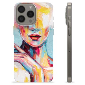 Funda de TPU para iPhone 15 Pro Max - Retrato Abstracto