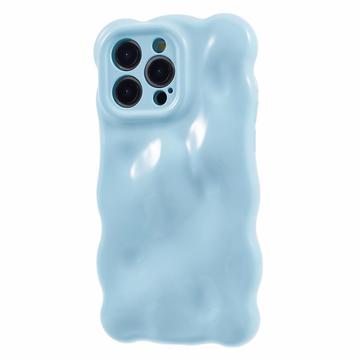 Funda TPU iPhone 15 Pro Max Wavy Edge Candy Bubbles - Baby Blue