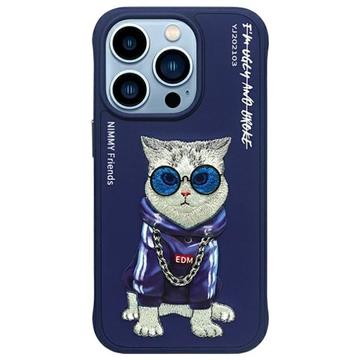 Funda para iPhone 15 Pro Nimmy Friends Glasses Cool Cat