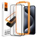 Protector de Pantalla - 9H - Spigen ALM Glas.tR para iPhone 15 Pro - 2 Unidades