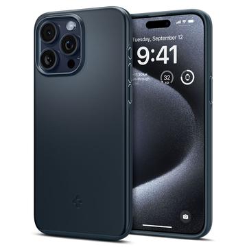 Carcasa Híbrida Spigen Thin Fit para iPhone 15 Pro - Pizarra de Metal