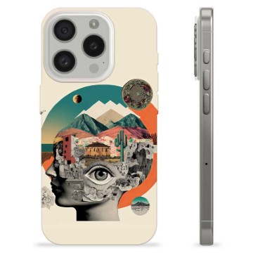 Funda de TPU para iPhone 15 Pro - Collage Abstracto