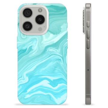 Funda de TPU para iPhone 15 Pro - Mármol Azul