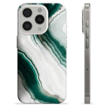 Funda de TPU para iPhone 15 Pro - Mármol Esmeralda