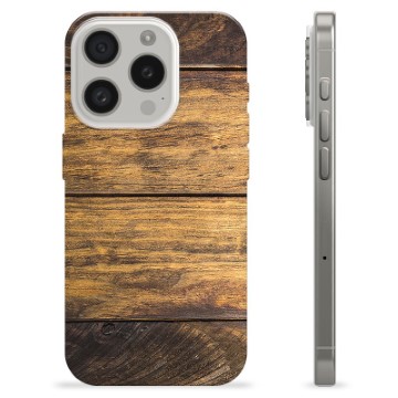 Funda de TPU para iPhone 15 Pro - Madera