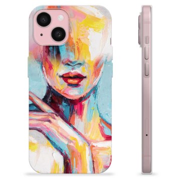 Funda de TPU para iPhone 15 - Retrato Abstracto