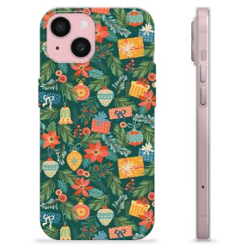 Funda de TPU para iPhone 15 - Decoración Navideña