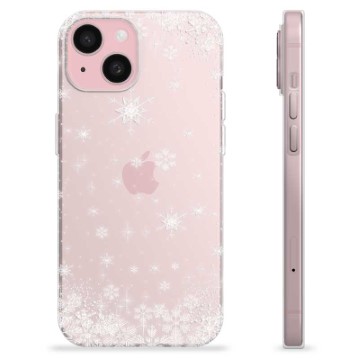 Funda de TPU para iPhone 15 - Copos de Nieve