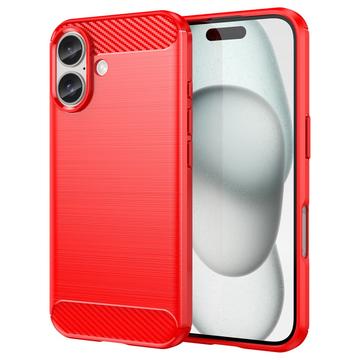 Carcasa de TPU Brushed para iPhone 16 - Fibra de Carbono