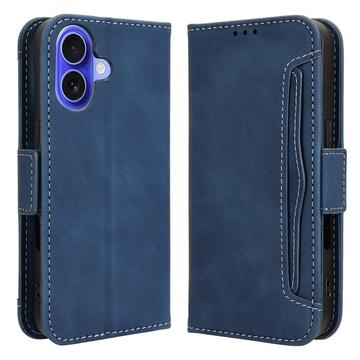 Funda tipo billetera con tarjetero para iPhone 16 - Azul