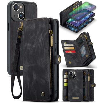 Funda tipo billetera multifuncional 2 en 1 Caseme 008 para iPhone 16 - Negro