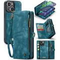 Funda tipo billetera multifuncional 2 en 1 Caseme 008 para iPhone 16 - Azul