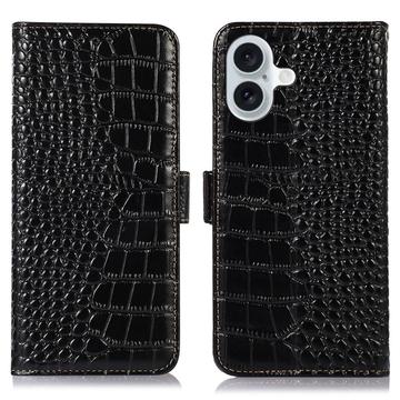 Funda Crocodile con RFID para iPhone 16 - Estilo Cartera