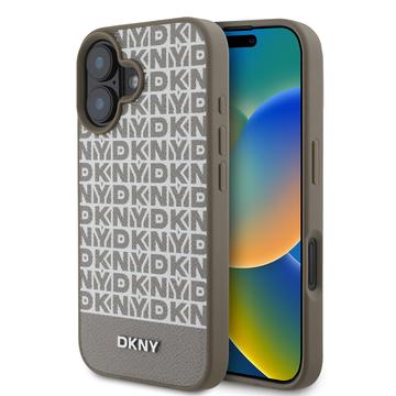 Funda para iPhone 16 DKNY Repeat Pattern Bottom Stripe - Compatible con MagSafe