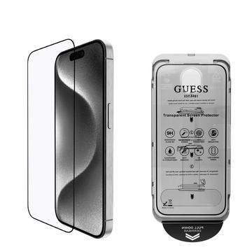 Protector de pantalla de vidrio templado iPhone 16 Guess 2.5D - 9H - Borde negro