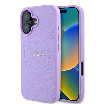 Funda híbrida Guess Grained Classic Logo para iPhone 16 - Compatible con MagSafe