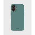 Funda de silicona Holdit iPhone 16 - Verde musgo