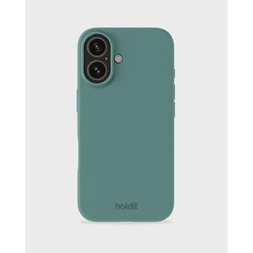 Funda de silicona Holdit iPhone 16 - Verde musgo