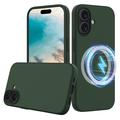 Funda de Silicona Líquida para iPhone 16 - Compatible con MagSafe - Verde Oscuro