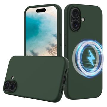 Funda de Silicona Líquida para iPhone 16 - Compatible con MagSafe - Verde Oscuro