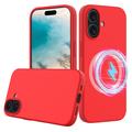 Funda de Silicona Líquida para iPhone 16 - Compatible con MagSafe - Rojo